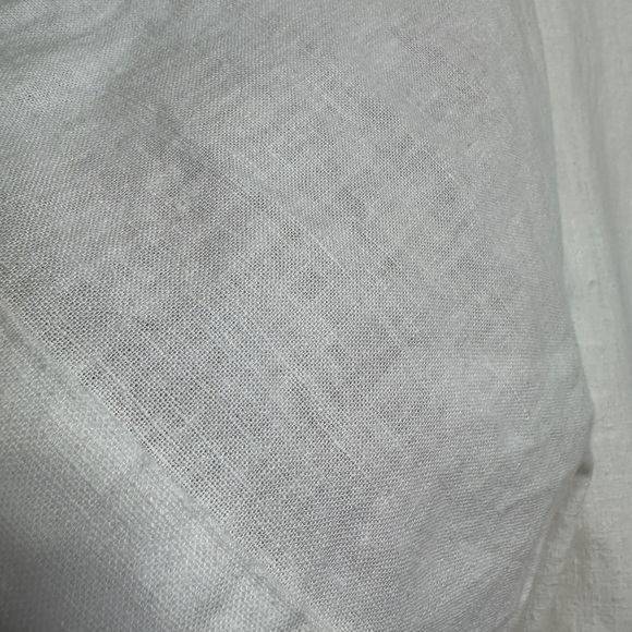 Joe Fresh White Linen Blend Button Front Shirt Dress with Pockets Size 14 NWT - Picture 4 of 6